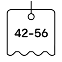 Размеры с 42 по 56