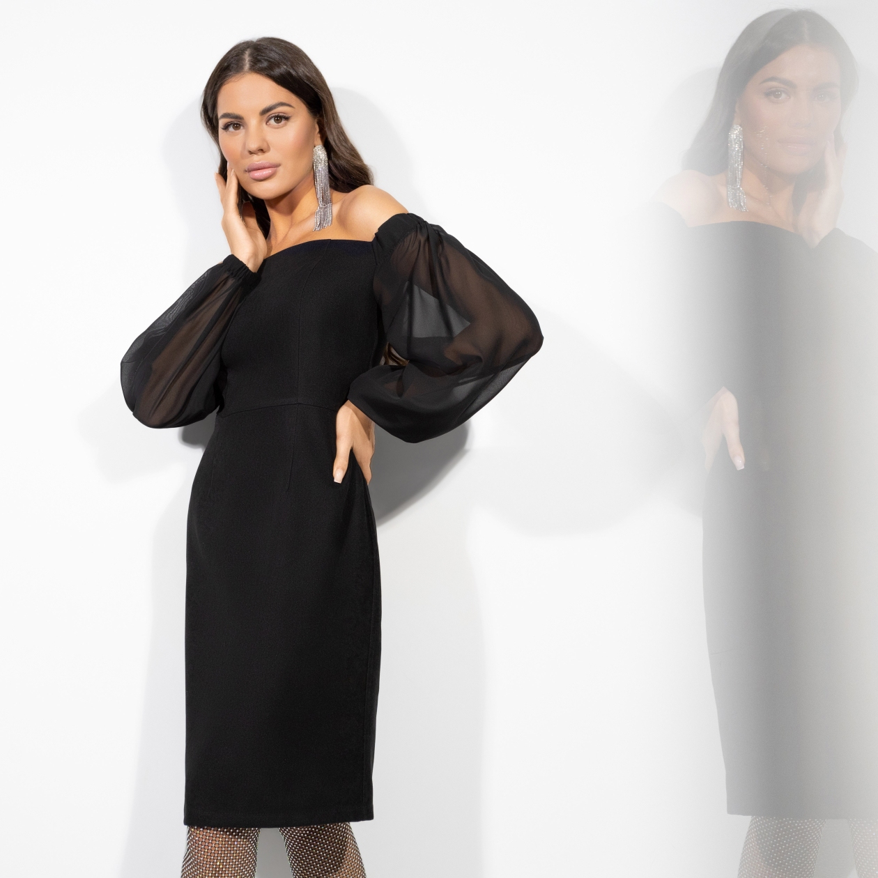 Платье-футляр Слишком роскошно (new). Состав: 67% полиэстер, 30% вискоза, 3% спандекс