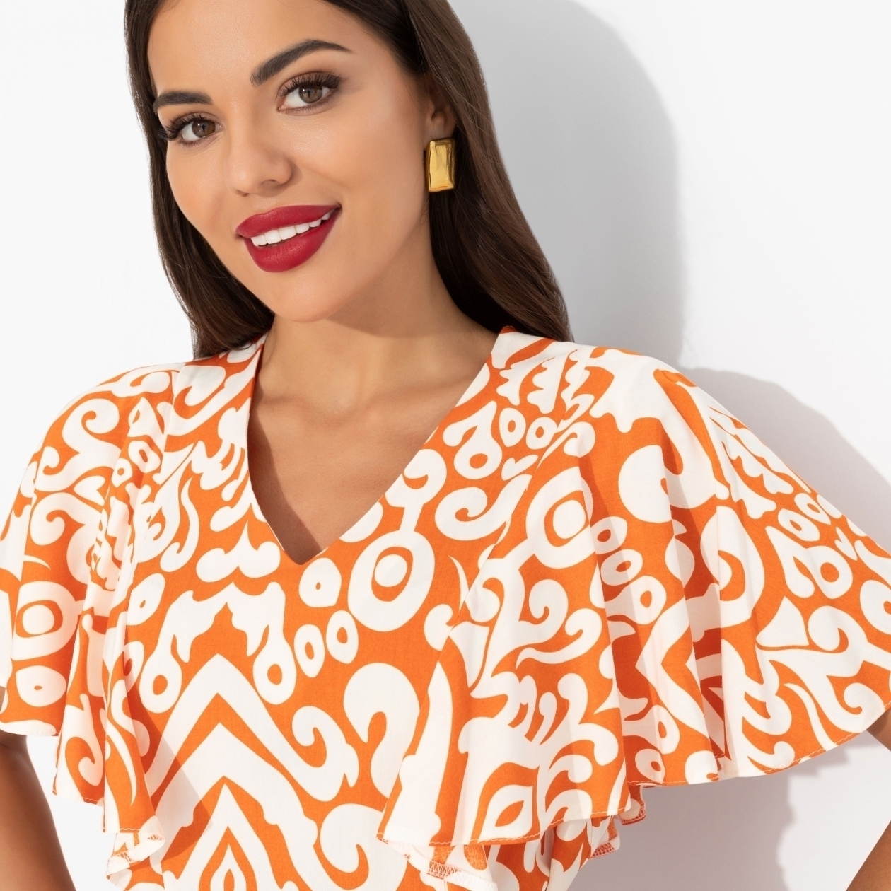 Платье Мода без компромиссов (оранжевое). Состав: 100 % вискоза