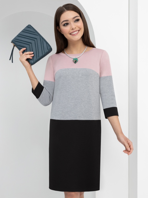 Платье Шик в квадрате. Состав: 65% п/э, 30% вискоза, 5% спандекс