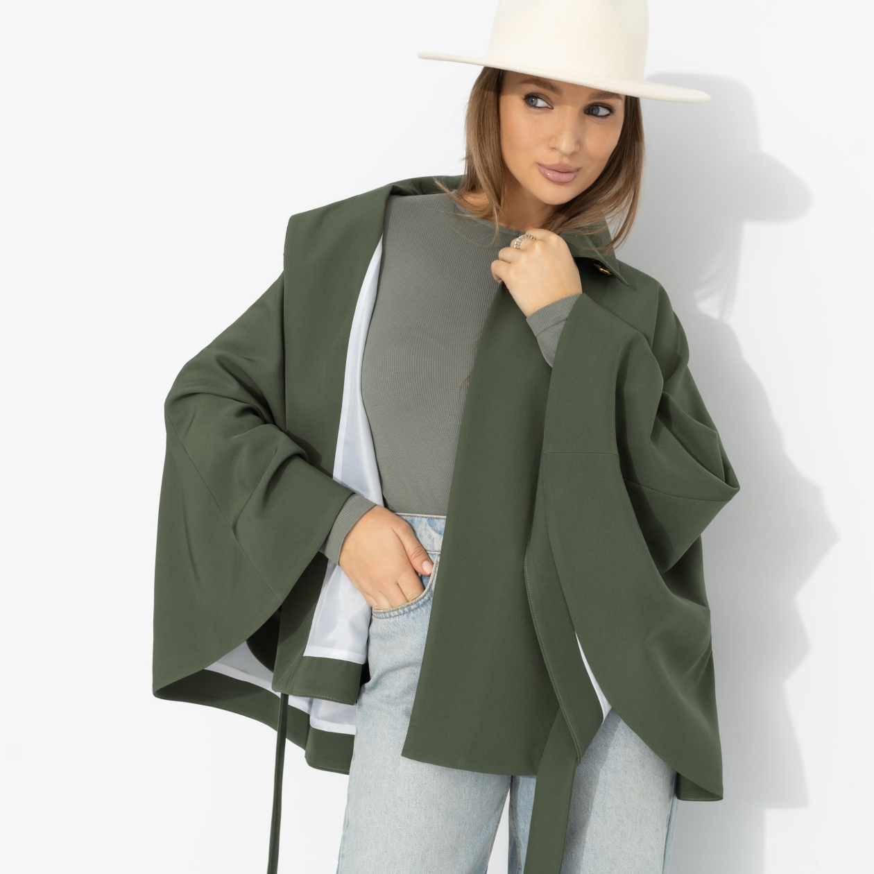 Дикое притяжение (с поясом, хаки). Состав: 95% полиэстер, 5% эластан