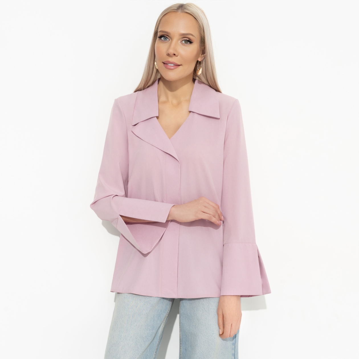 Блуза Амбассадор стиля (pink). Состав: 95% полиэстер, 5% эластан