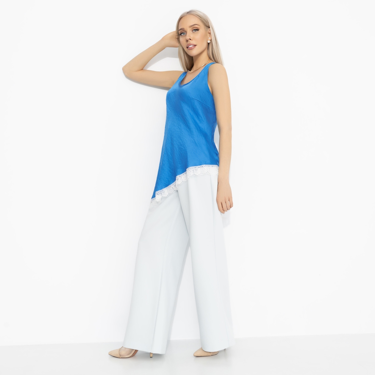 Следи за мной (синий). Купить женский Топ оптом от производителя.