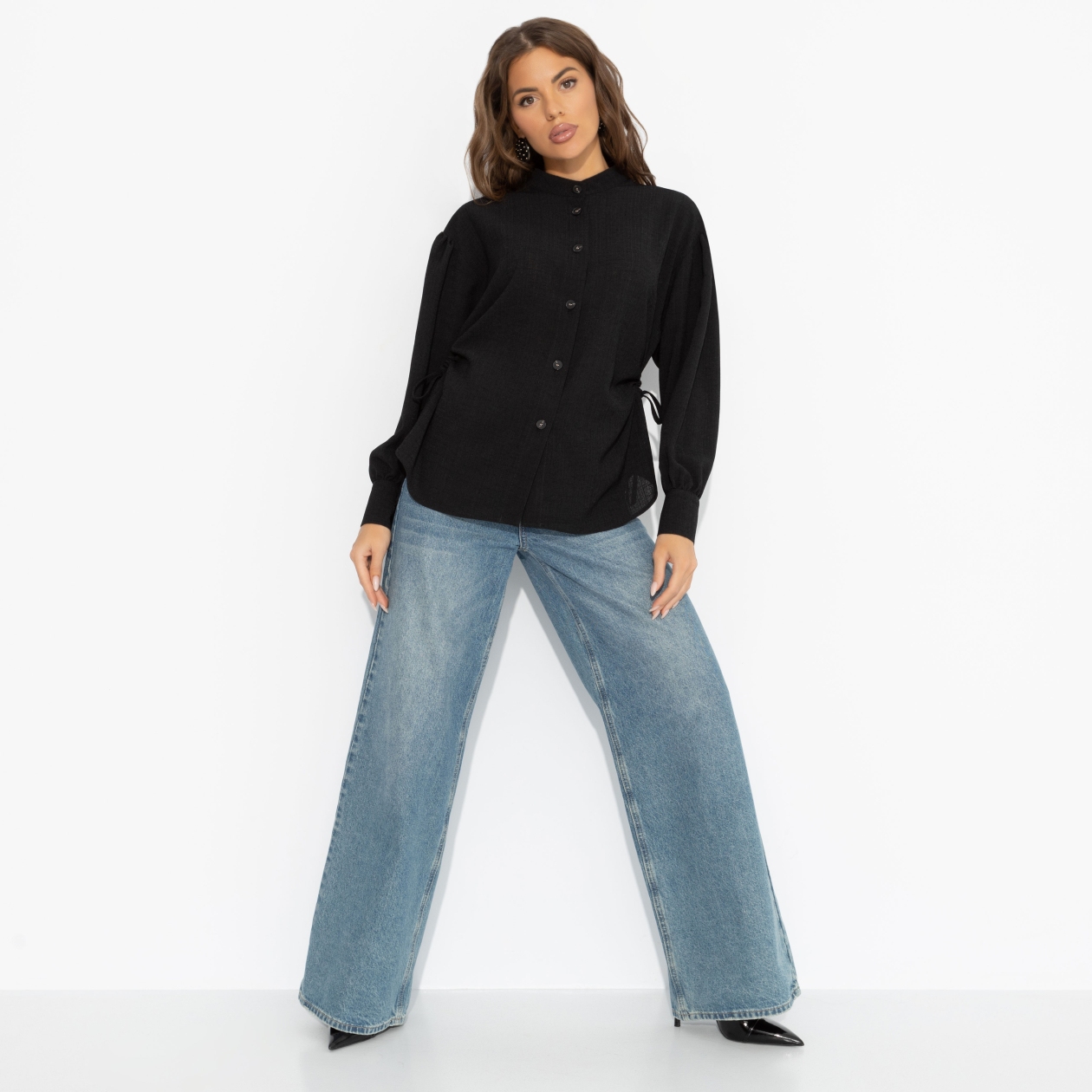 Невозможно оторваться (черная). Состав: 38% лен, 30% вискоза, 30% п/э, 2% спандекс