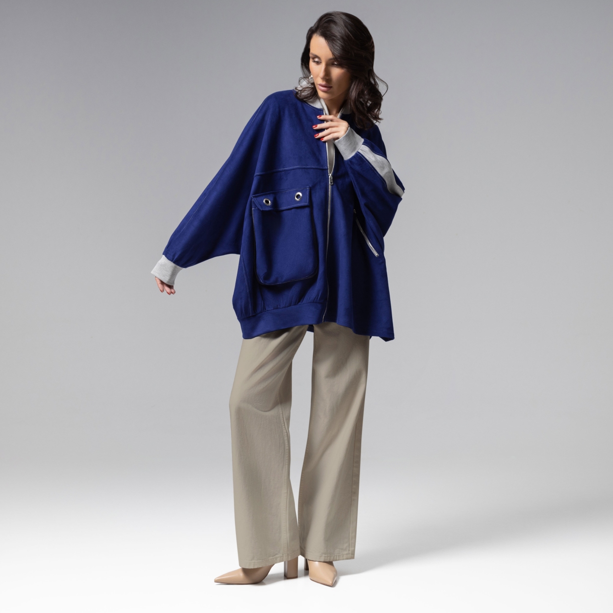 Бомбер Стильное вложение (oversize, L-XL). Состав: 95% п/э, 5% спандекс