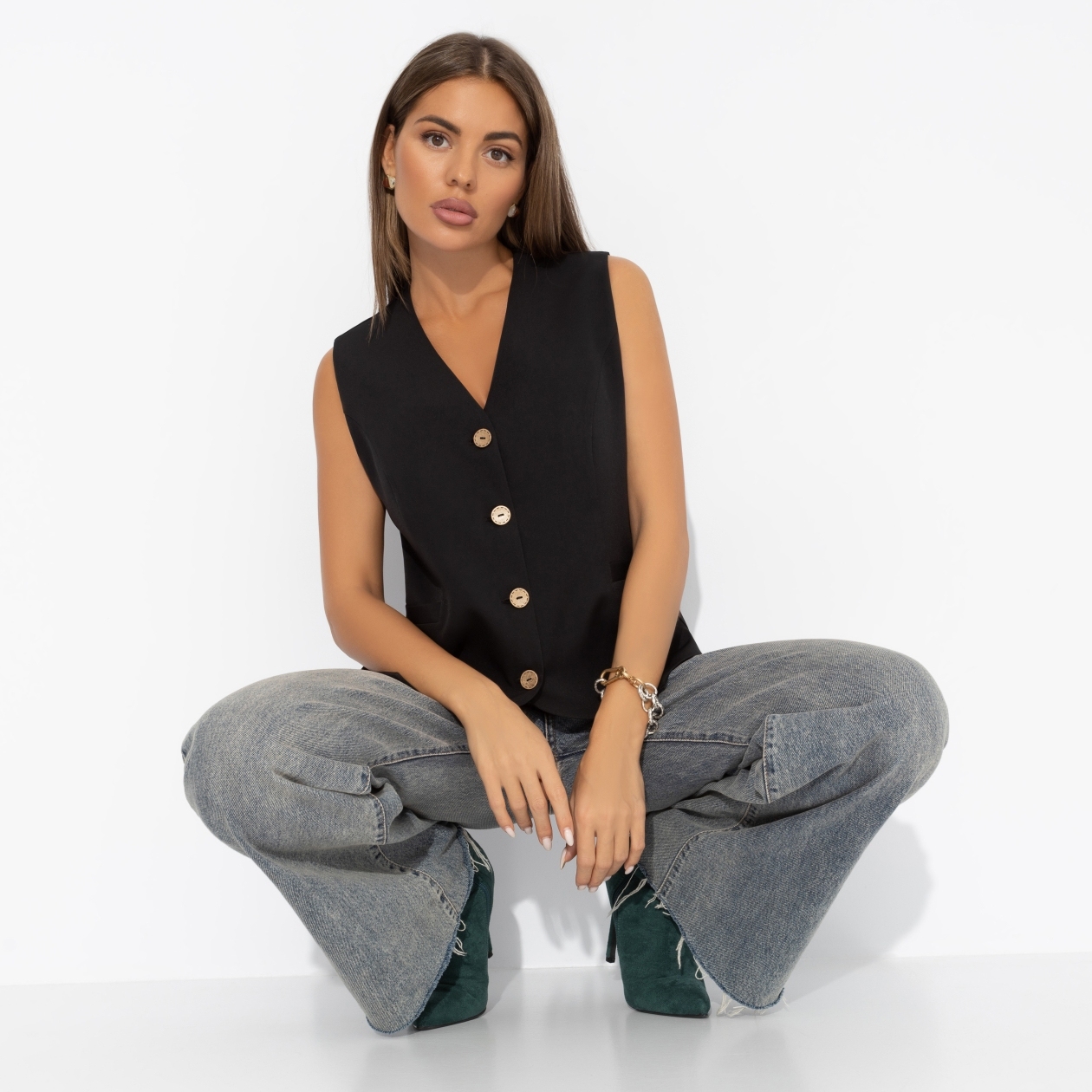 
Жилет из костюмной ткани, Залог успеха (black)
