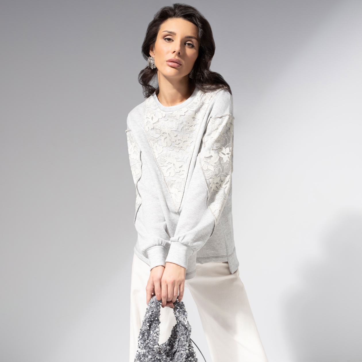 Границы нежности (серый). Состав: 50% хлопок, 45% п/э, 4% спандекс, 1% метал. нить