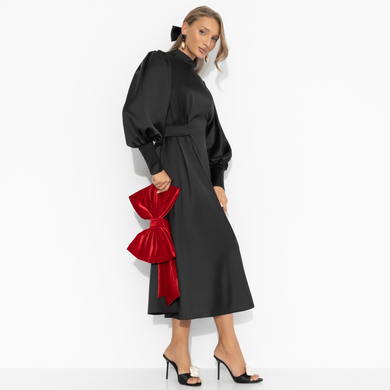 Платье Притяжение элегантности (чёрная магия). Состав: 65% полиэстер, 30% вискоза, 5% эластан