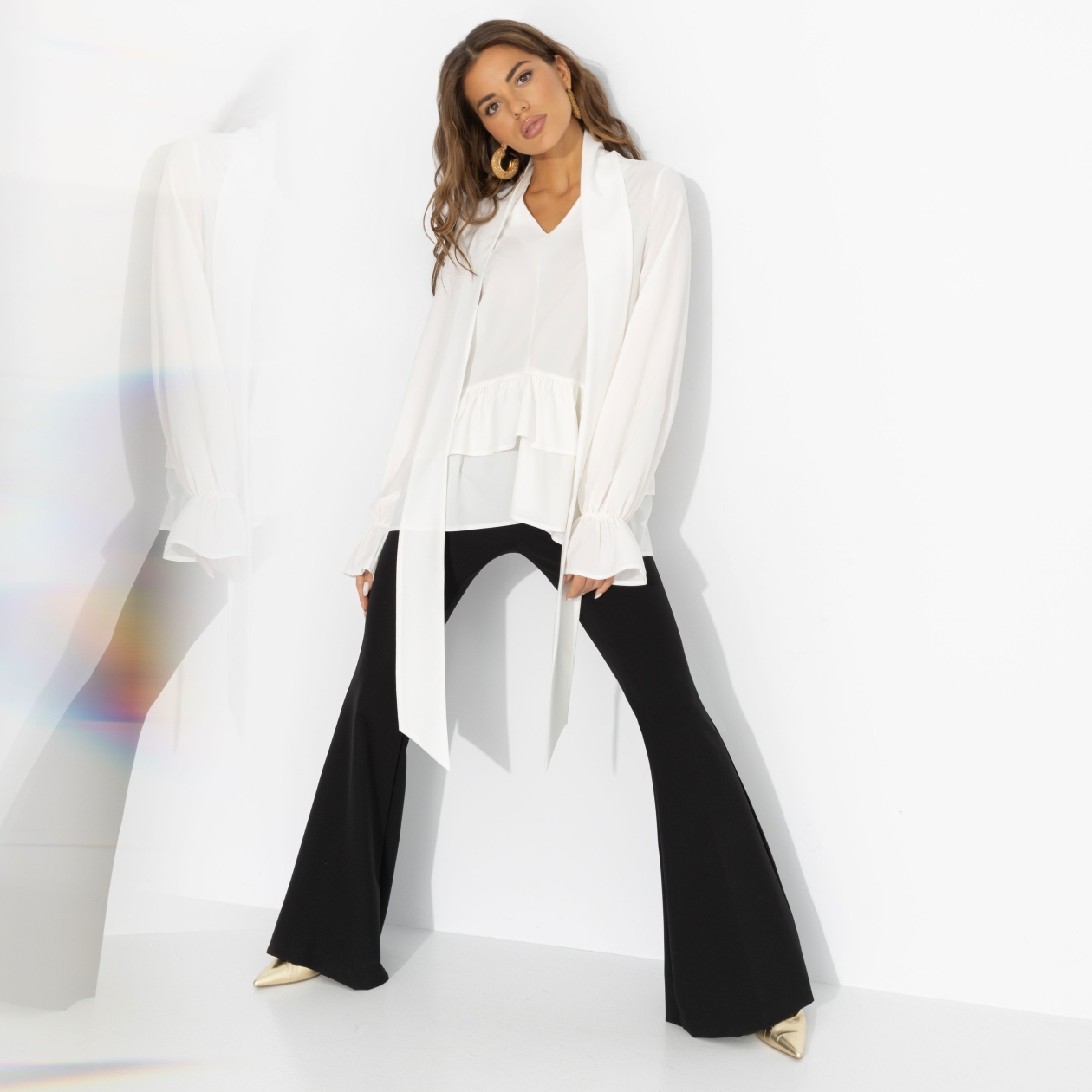 Блуза Стильный нюанс. Состав: 95% полиэстер, 5% эластан