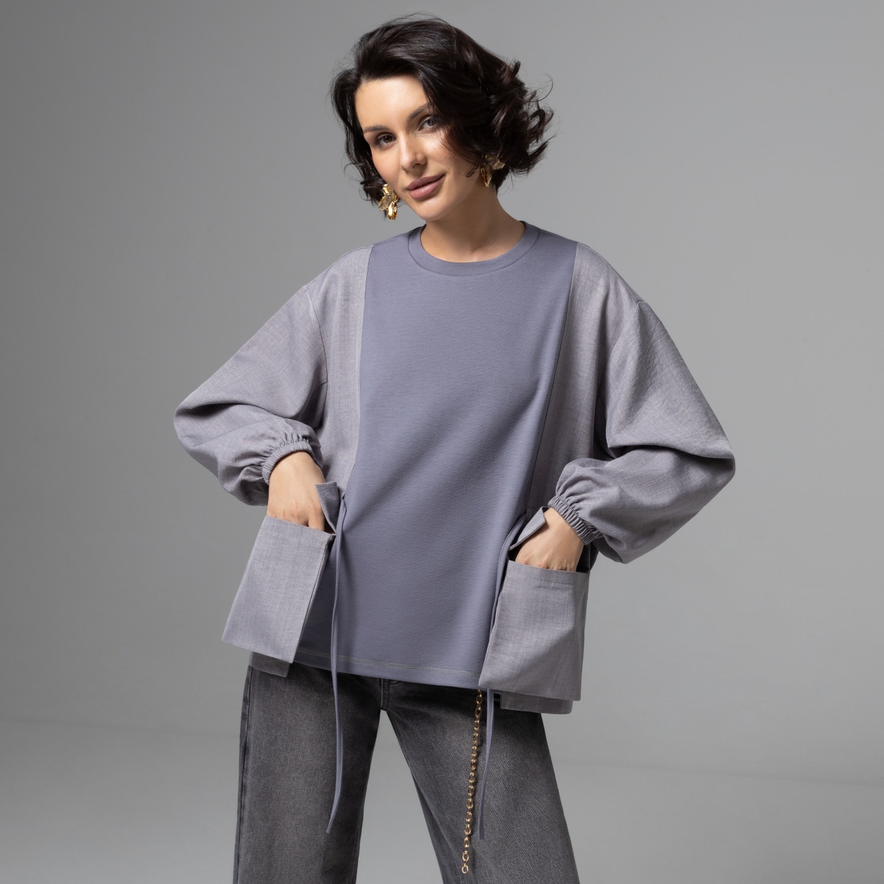 В котором удобно жить (серый). Состав: 65% п/э, 30% вискоза, 5% спандекс