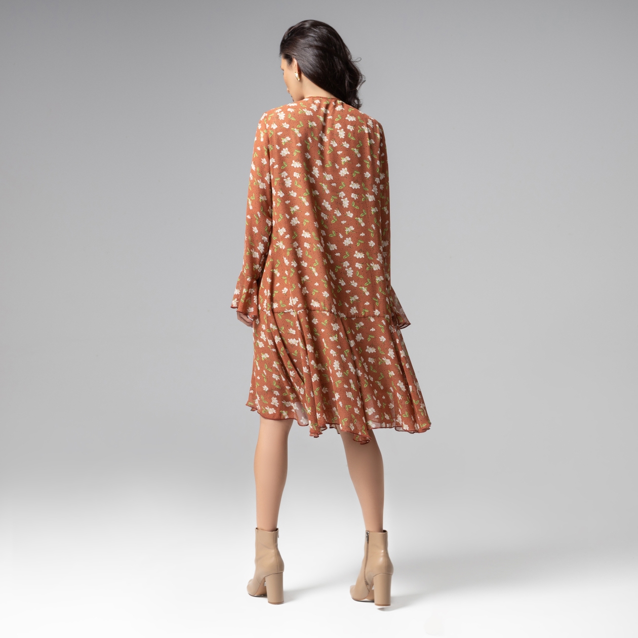 Платье Для восхищенных взглядов (brown). Состав: 98% п/э, 2% спандекс