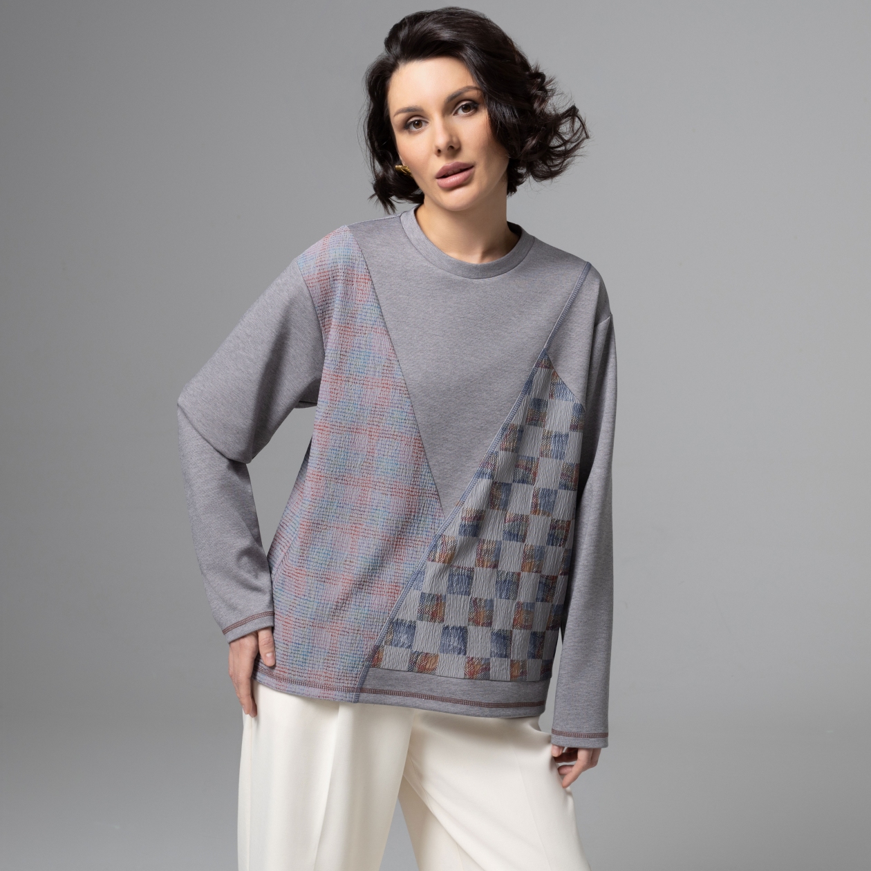 Лонгслив Стиль вне закона. Состав: 50% п/э, 35% вискоза, 12% нейлон, 3% спандекс