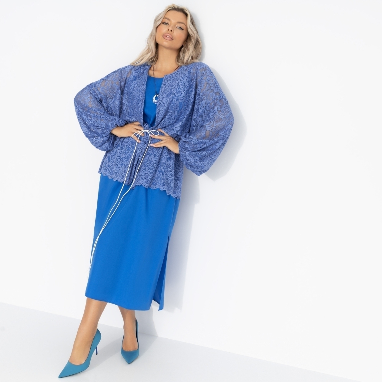 Двойка Цвет нежности (blue, 2 в 1). Состав: 65% п/э, 30% вискоза, 5% эластан