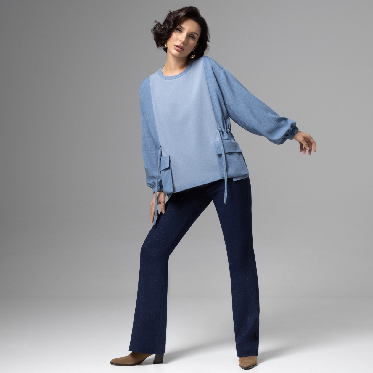 В котором удобно жить (голубой). Состав: 65% полиэстер, 30% вискоза, 5% спандекс