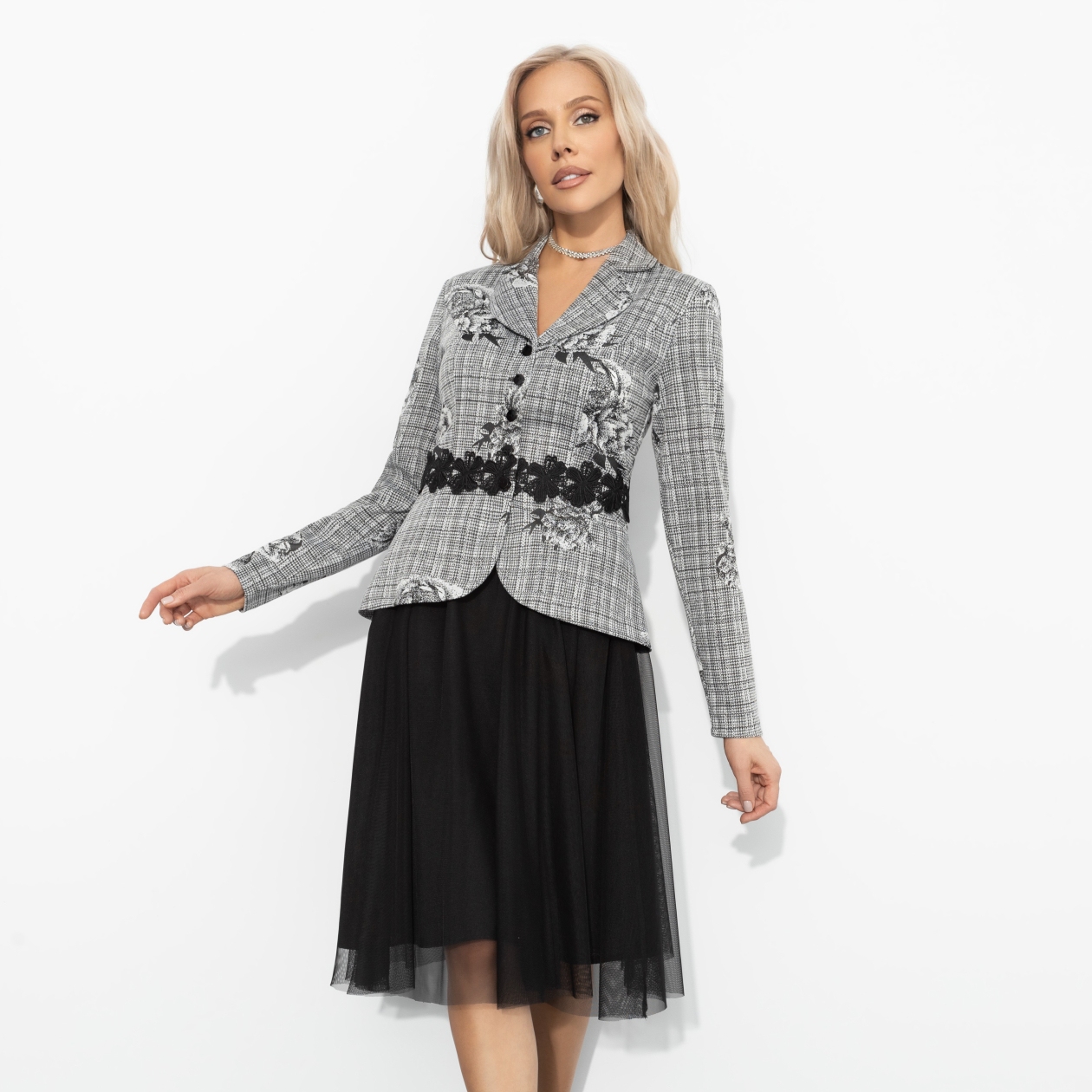 Костюм с юбкой Восхищаюсь тобой (2 в 1, new). Состав: 85% п/э, 10% вискоза, 5% спандекс