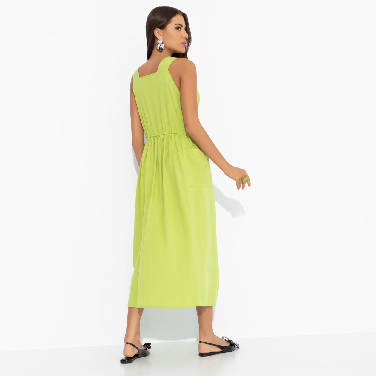 Сарафан Захватывающе стильная (лайм). Состав: 100% п/э