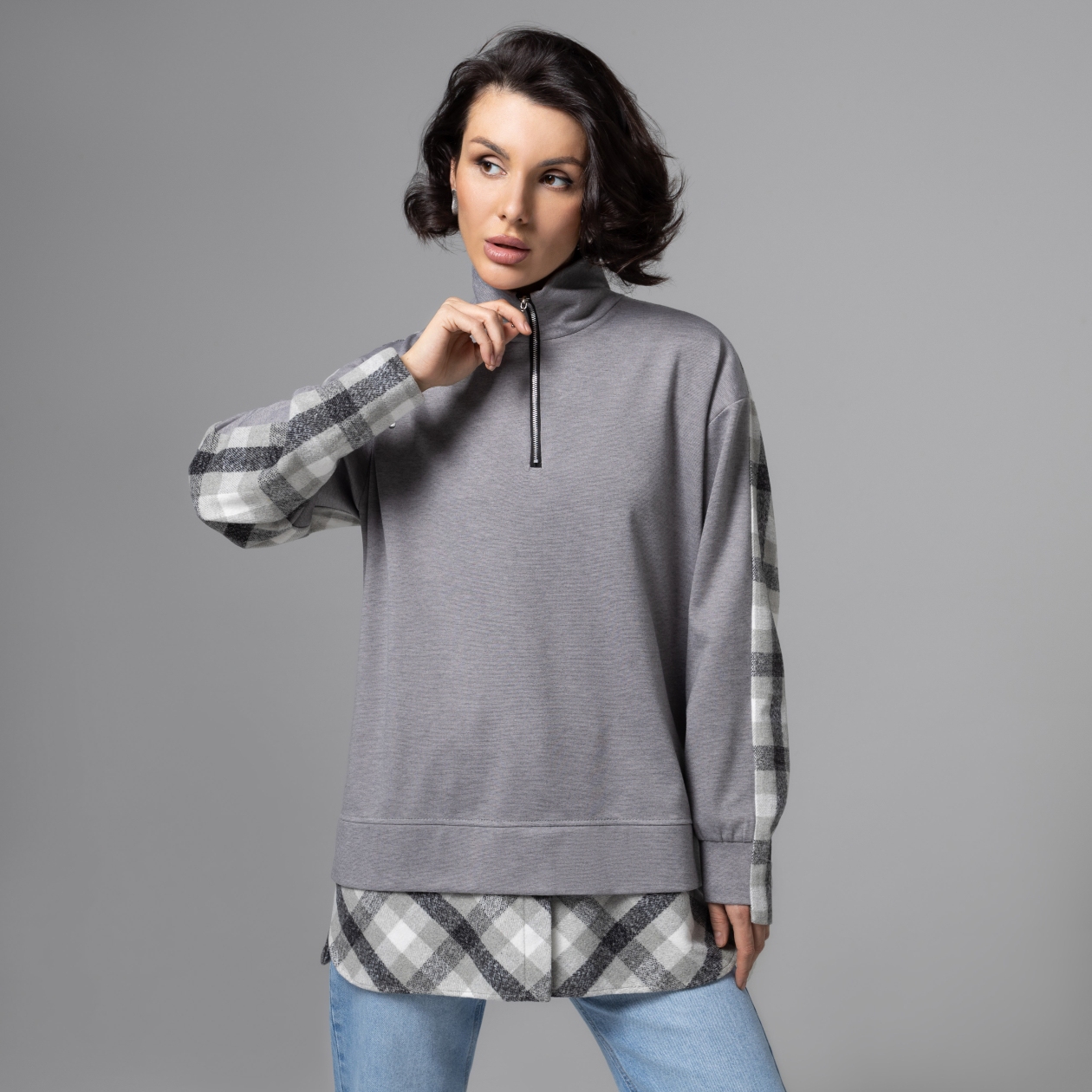 Путешествие начинается (пасмурное небо). Состав: 65% п/э, 30% вискоза, 5% спандекс