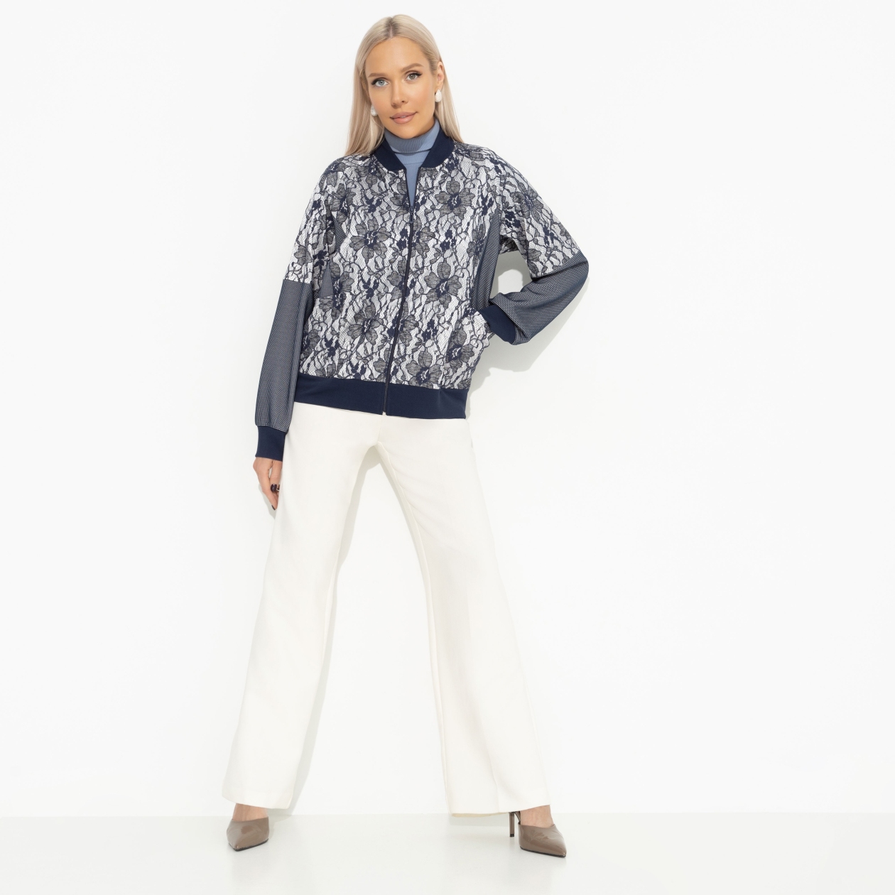 Бомбер Мой стиль– мои правила (синий). Состав: 95% полиэстер, 5% спандекс