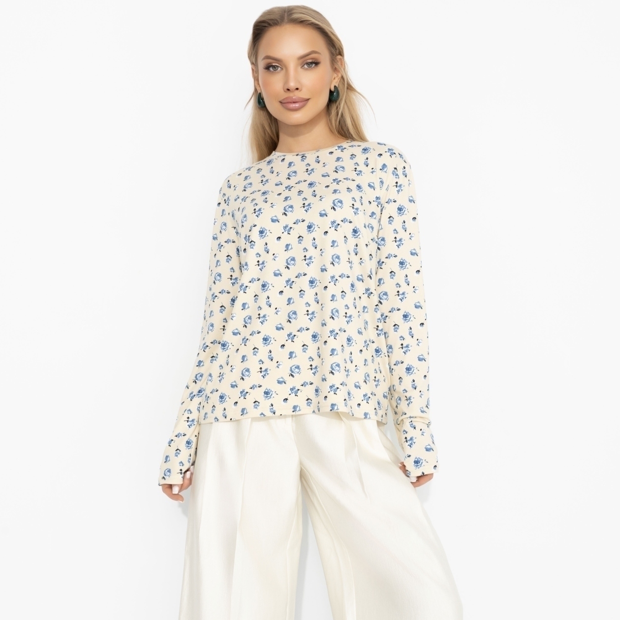 Лонгслив Личный стандарт (романтика). Состав: 65% вискоза, 30% полиэстер, 5% эластан