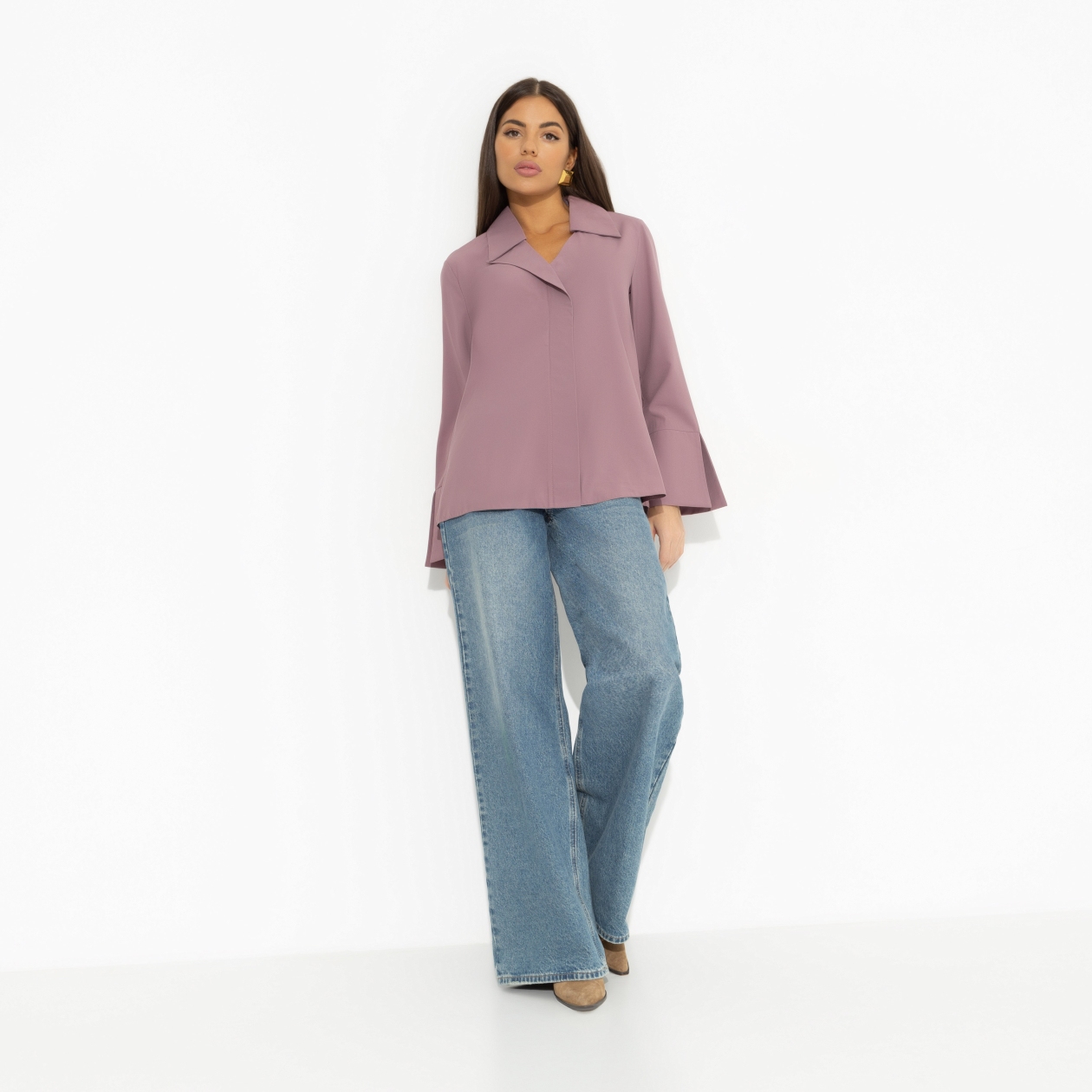 Блуза Амбассадор стиля (dusty). Состав: 95% полиэстер, 5% эластан
