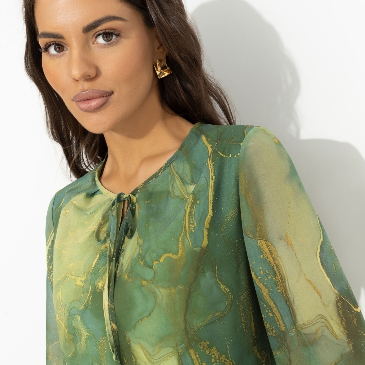 Платье Летящие мгновения (green, new). Состав: 100% полиэстер