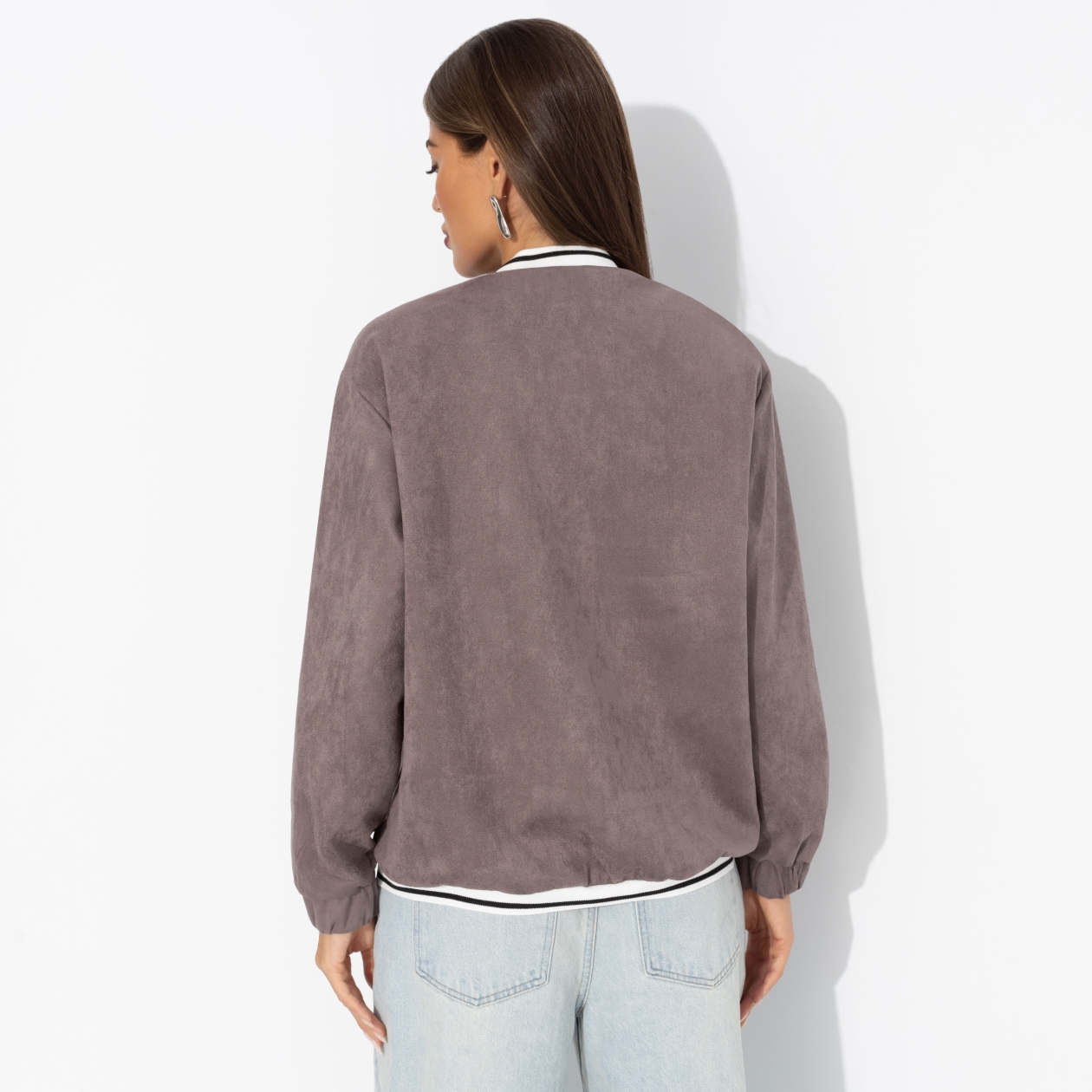 Бомбер Любуйся мной (коричневый). Состав: 92% полиэстер, 8% спандекс