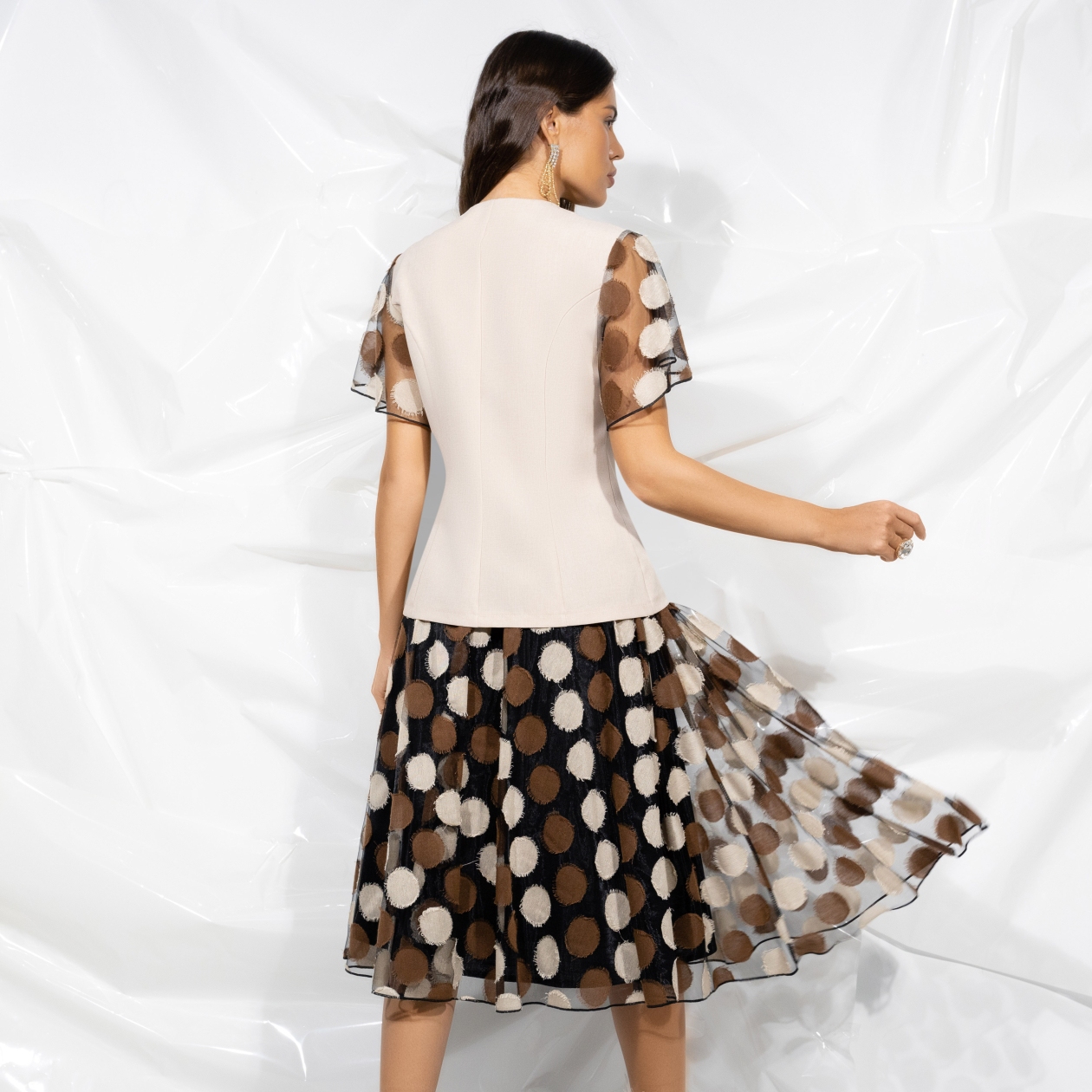 Костюм с юбкой Шаг к тебе (brown, 2 в 1). Состав: 90% полиэстер, 10% вискоза