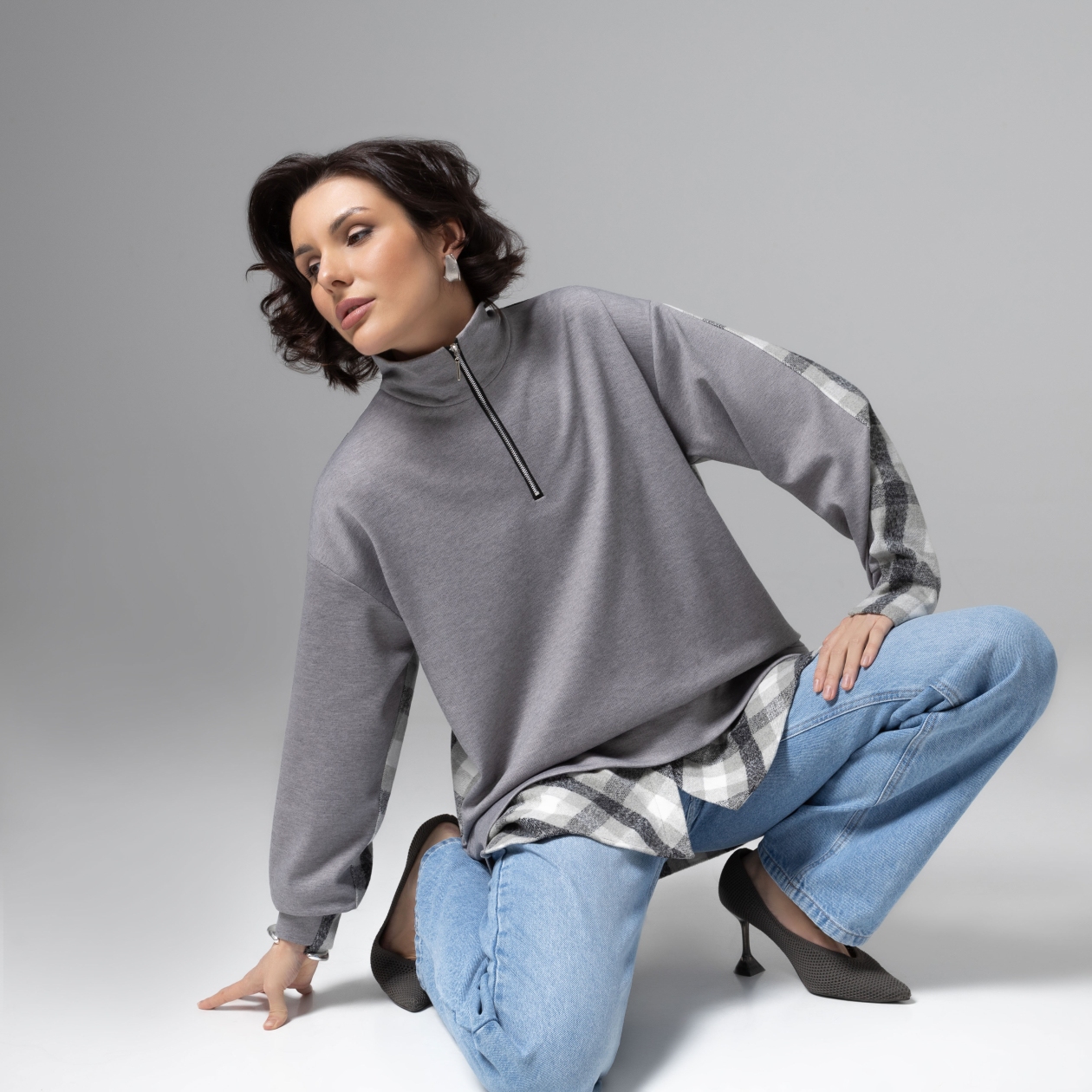 Путешествие начинается (пасмурное небо). Состав: 65% п/э, 30% вискоза, 5% спандекс