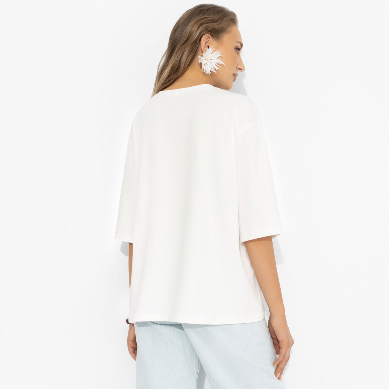 Футболка На стильной волне (белая). Состав: 95% хлопок, 5% лайкра