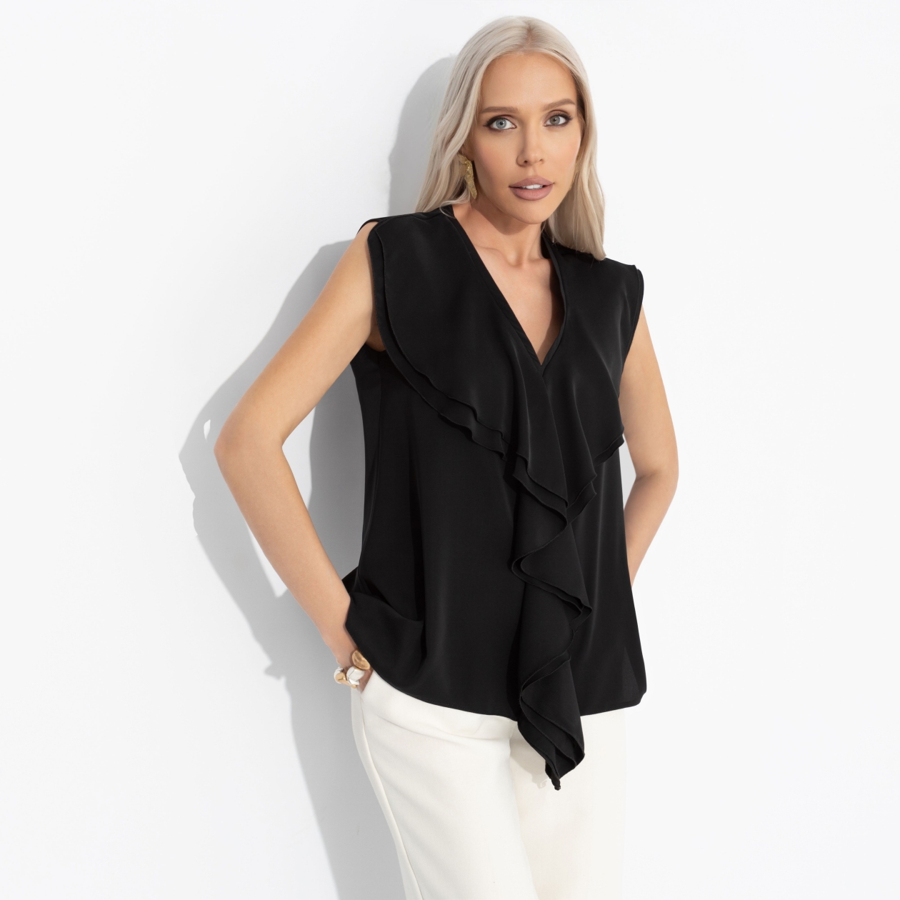 Блуза Мелодия стиля (black). Состав: 100% полиэстер