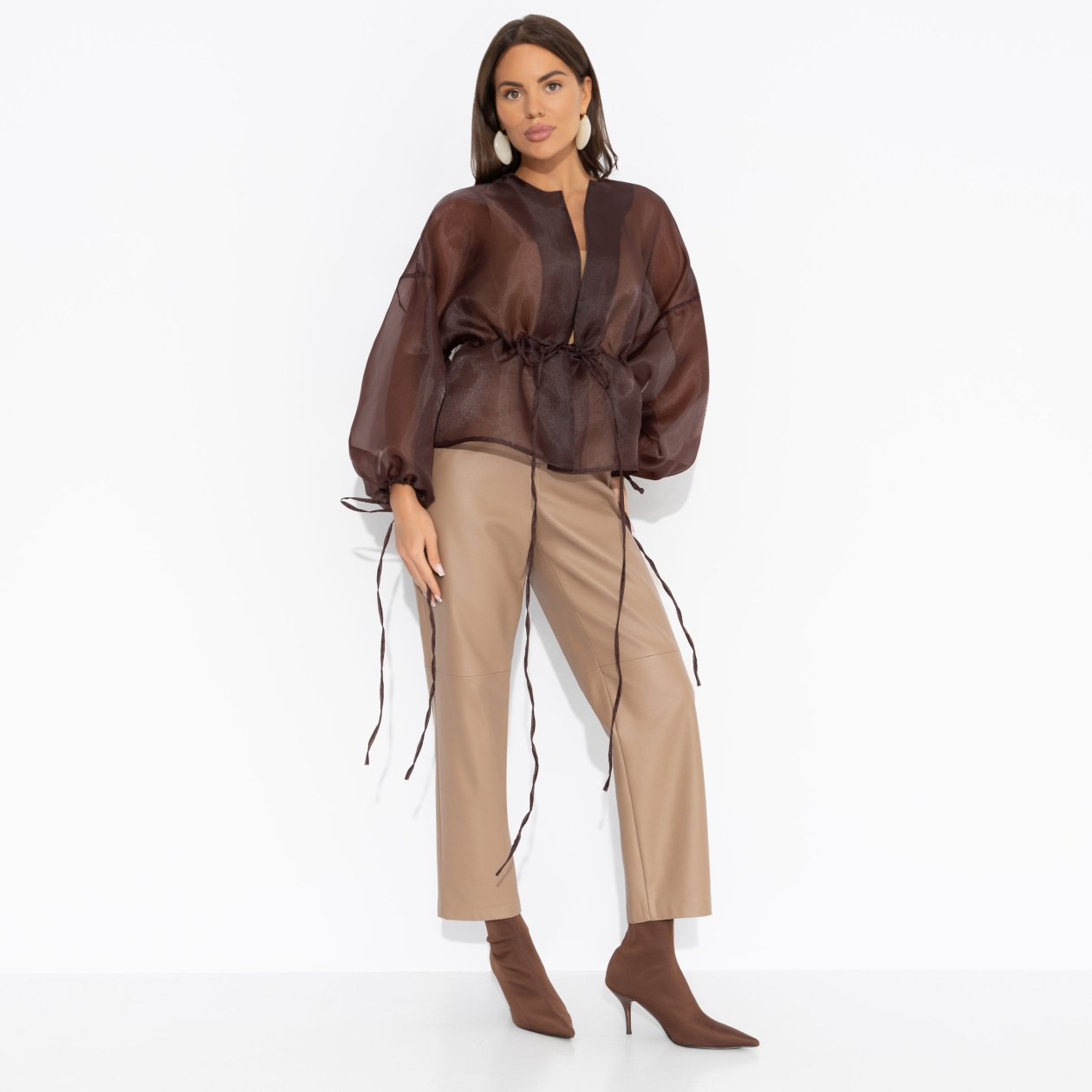 Жакет Вершина восхищения (коричневый). Состав: 100% полиэстер