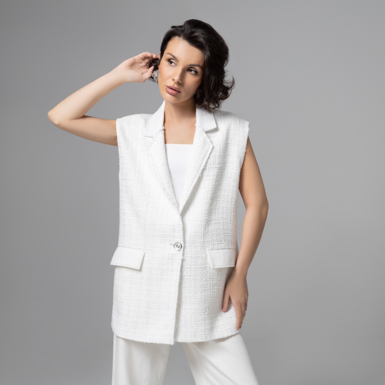 Карьерный взлет (античный белый) . Состав: 65% п/э, 35% вискоза