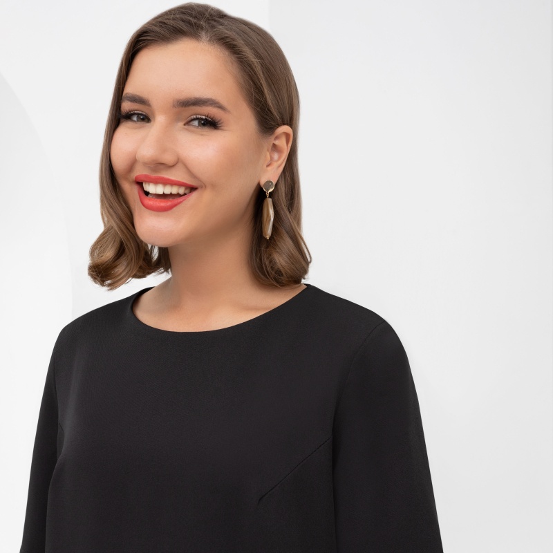 Платье Виртуальные будни (блэк). Состав: 96% п/э, 4% эластан