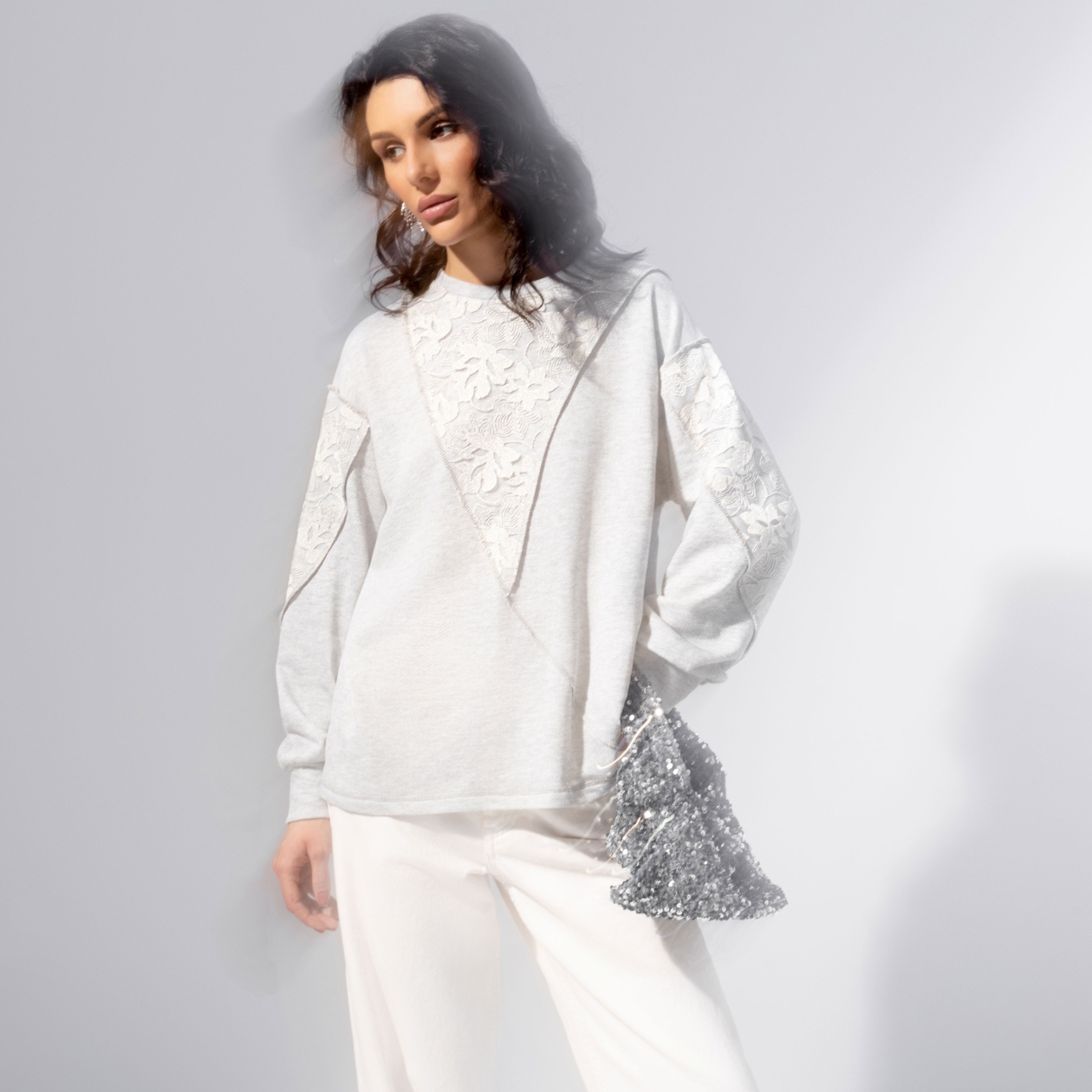 Границы нежности (серый). Состав: 50% хлопок, 45% п/э, 4% спандекс, 1% метал. нить