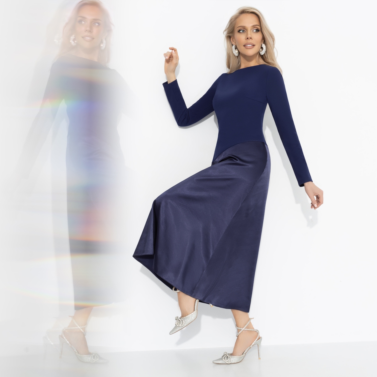 Платье Нежная утонченность (моя мудрость). Состав: 95% п/э, 5% эластан