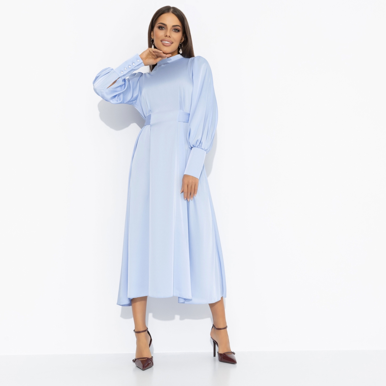 Платье Притяжение элегантности (голубая симфония). Состав: 100% полиэстер