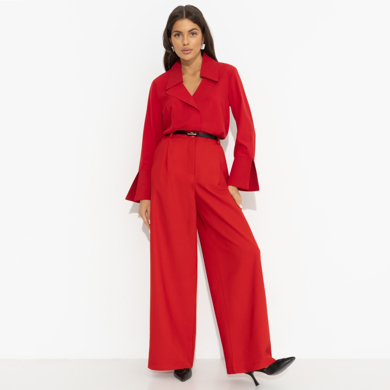 Блуза Амбассадор стиля (red). Состав: 95% п/э, 5% эластан