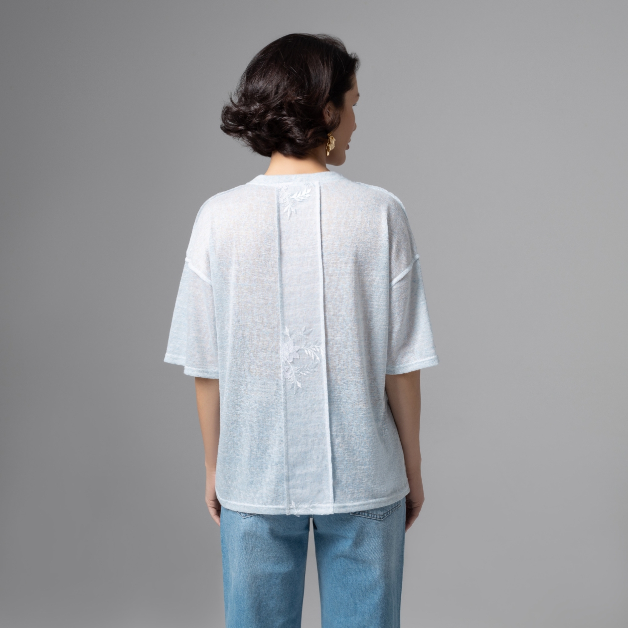 Футболка Буду тебе сниться (голубой меланж). Состав: 65% п/э, 30% вискоза, 5% спандекс