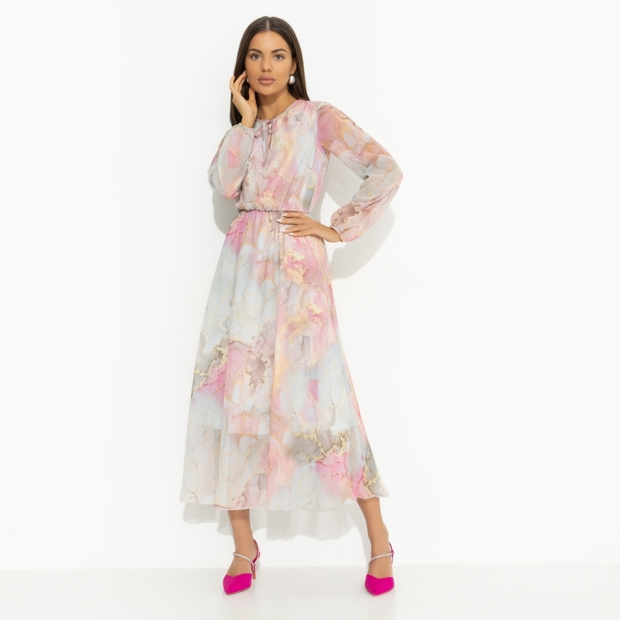 Платье Летящие мгновения (нежная new). Состав: 100% полиэстер