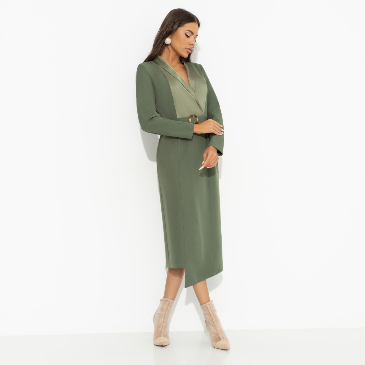 Платье Простая магия элегантности (с поясом). Состав: 95% полиэстер, 5% эластан