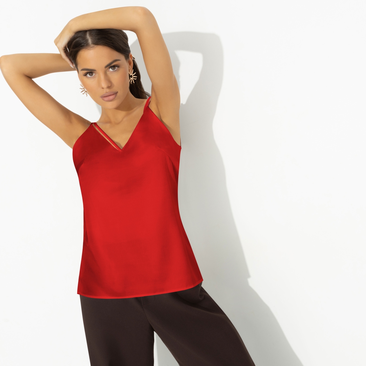 
Топ из шелка, Создана для поцелуев (red)