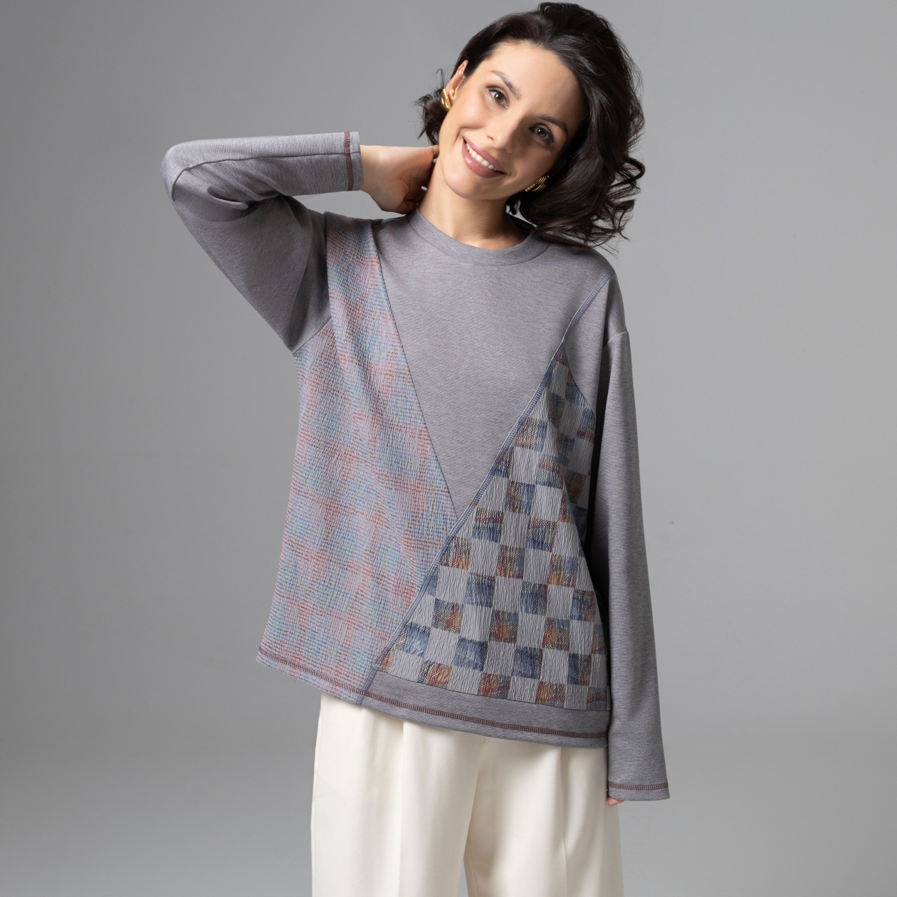 Лонгслив Стиль вне закона. Состав: 50% п/э, 35% вискоза, 12% нейлон, 3% спандекс