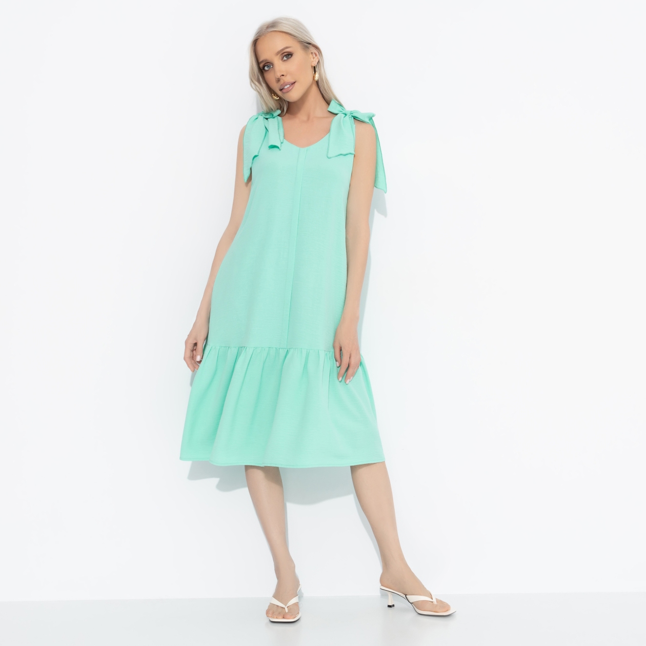 Сарафан Загадай меня (мятное мороженое). Состав: 95% вискоза, 5% эластан