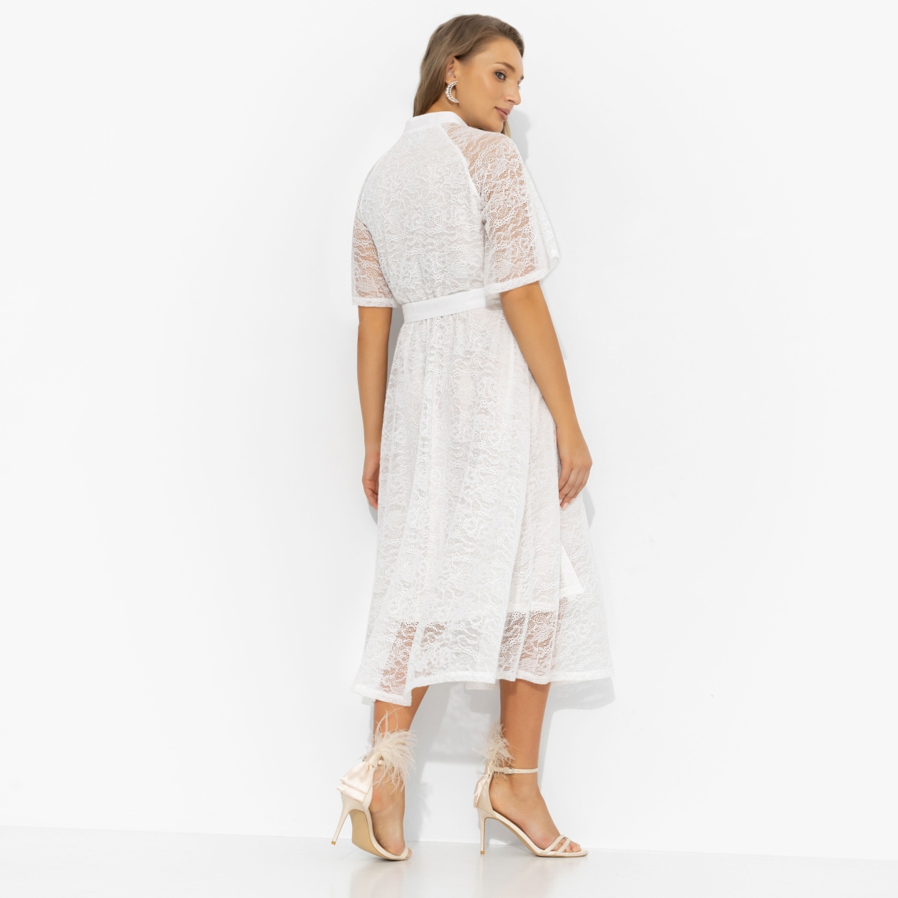 Платье Моя итальянская история (изящная, с поясом). Состав: 98% п/э, 2% спандекс