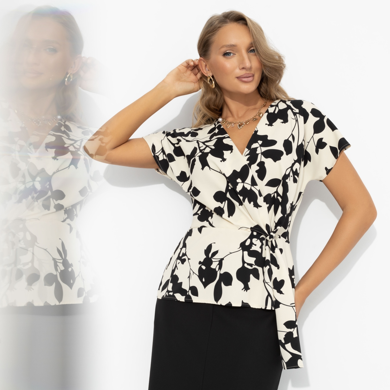 Блуза Откройся желаниям (шикарная). Состав: 100% полиэстер