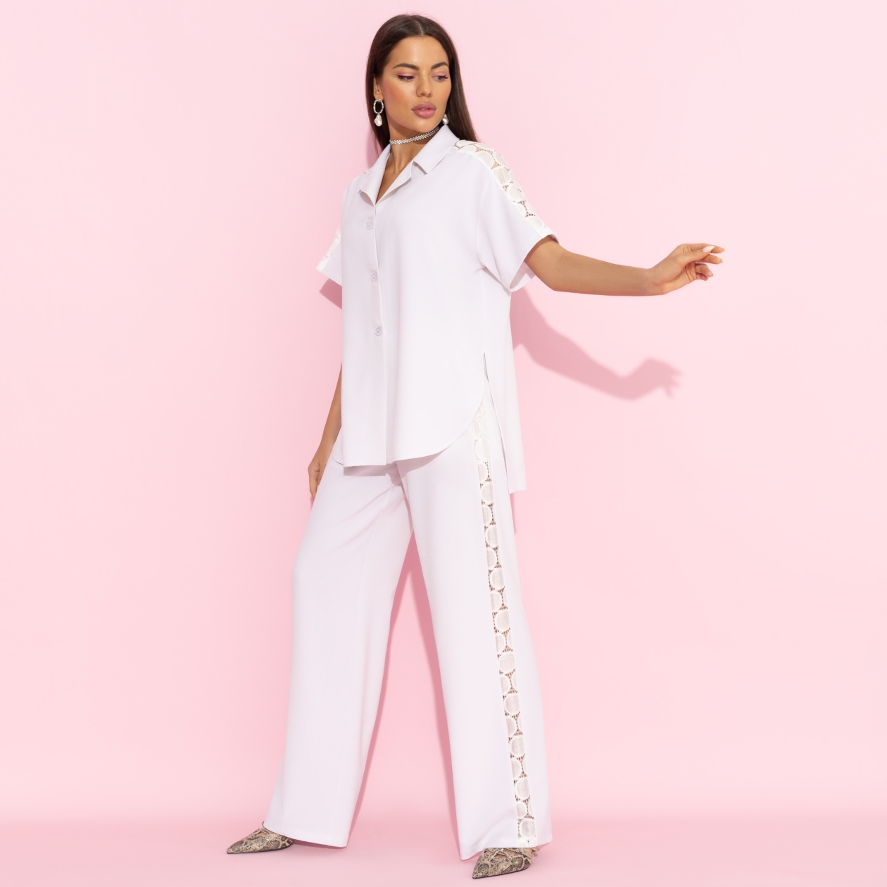 Брючный костюм Престижная номинация (серый, 2 в 1, с поясом). Состав: 60% полиэстер, 33% вискоза, 7% эластан