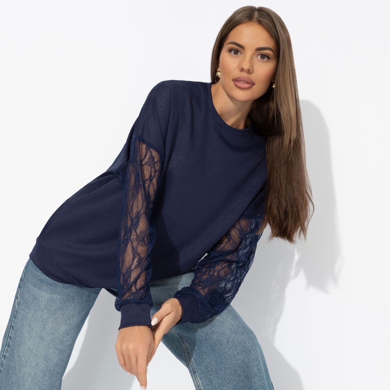 Роскошь без пафоса (синий). Состав: 65% п/э, 30% вискоза, 5% спандекс