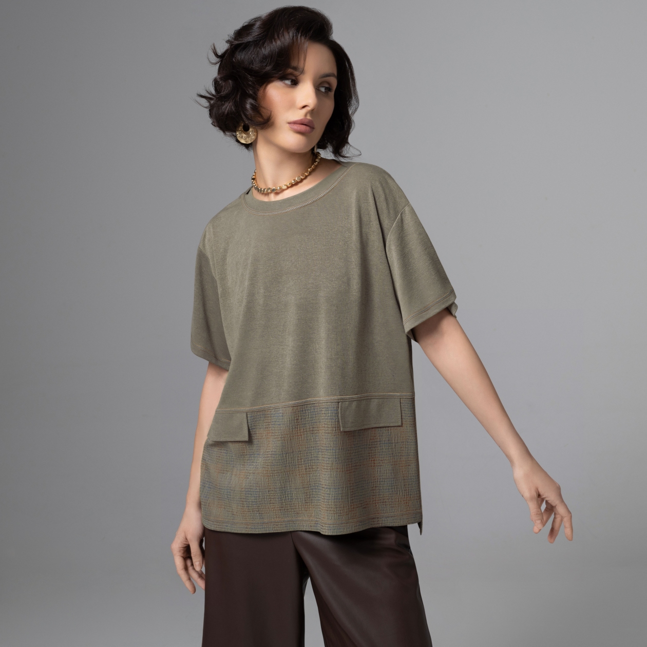 Футболка Стальной взгляд. Состав: 68% п/э, 30% вискоза, 2% спандекс