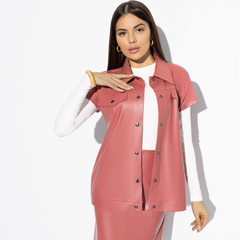 Жилет, Трендовый стиль (chic rose, с поясом)