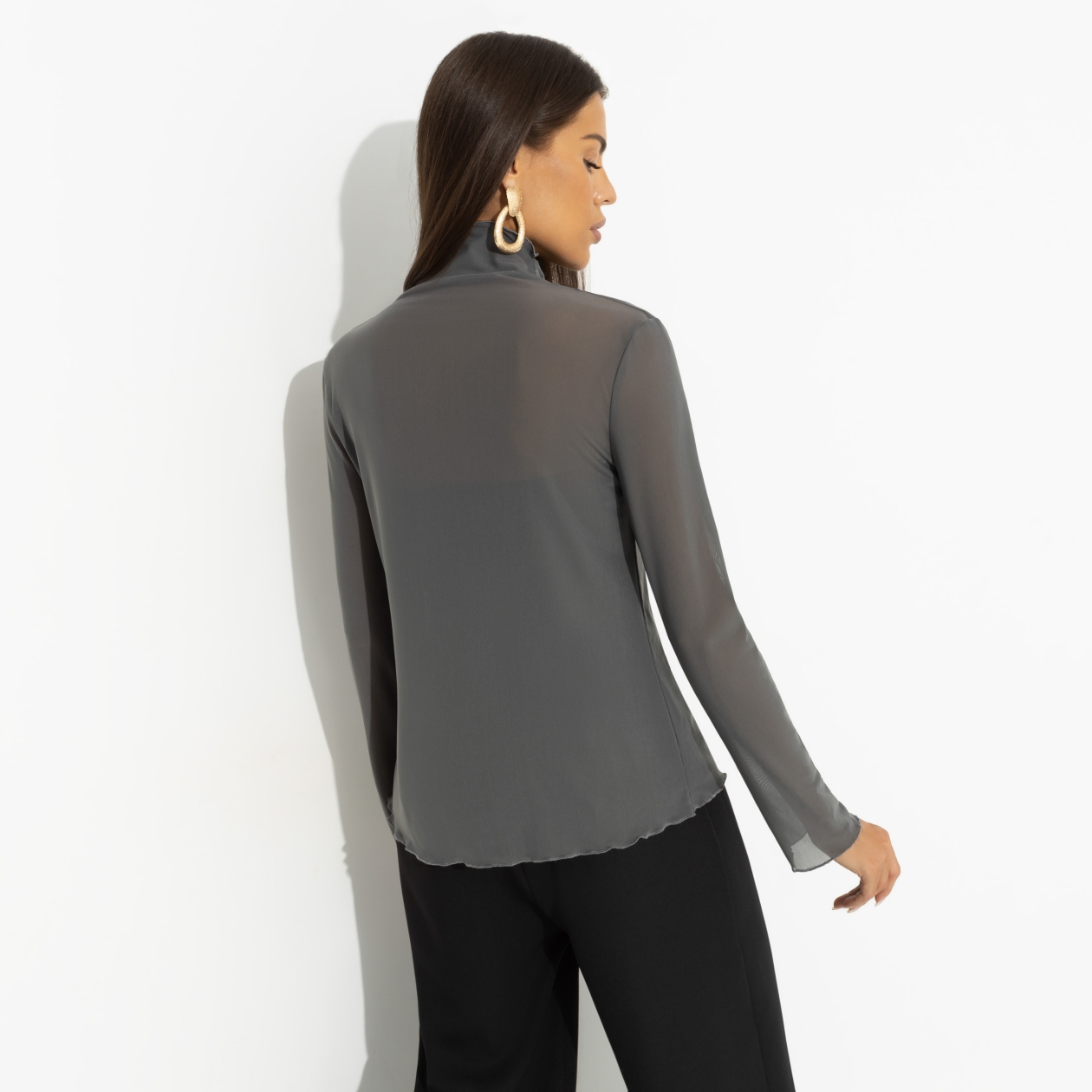 Водолазка Внешнее великолепие (gray 2 в 1) . Состав: 95% полиэстер, 5% спандекс